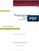 Presupuesto UPR 2010-2011