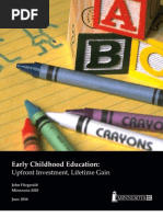 Download Early Childhood Education Upfront Investment Lifetime Gain by Minnesota 2020 SN33673095 doc pdf