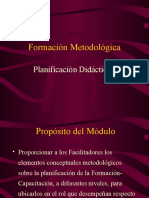 [6] Formación Metodológica Tema VI - Planificación Didactica I