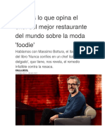 Esto Es Lo Que Opina El Chef Del Mejor Restaurante Del Mundo Sobre La Moda