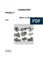 Front Page of Chemistry Project Class 12th