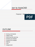 Introduction To Autocad: Prepared: Nikhil J. Chotai