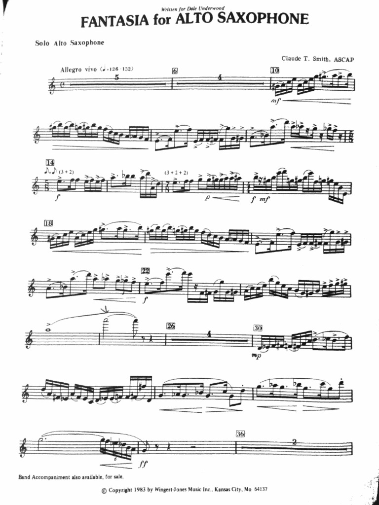 Fantasia For Alto Sax PDF