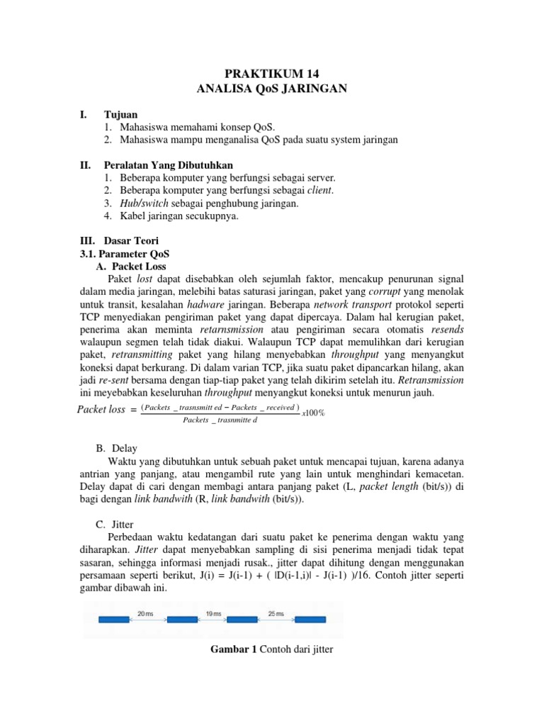 Prakt Modul 14 Analisa QoS PDF | PDF