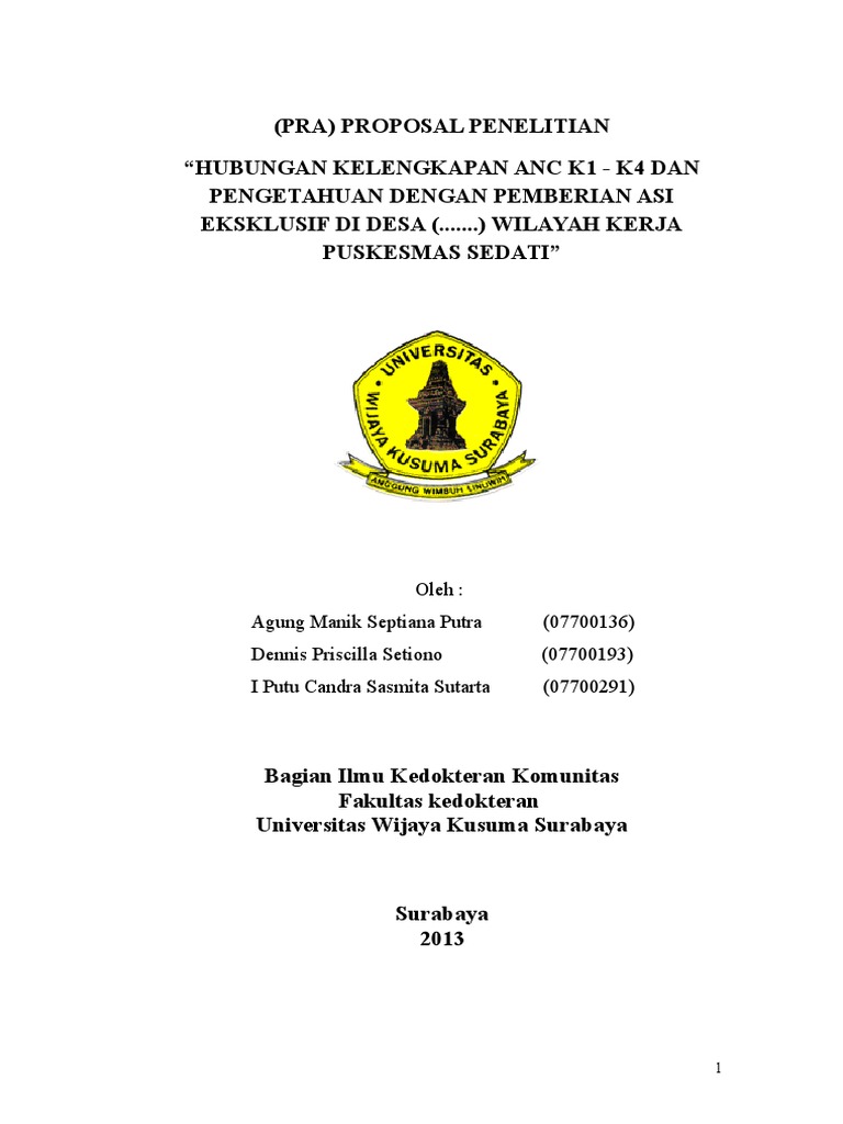 Contoh Pra Proposal Skripsi - Mosaicone