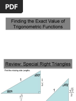 Finding The Exact Value of Trigonometric Functions