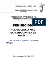 Feminicidio: La violencia más extrema contra la mujer 