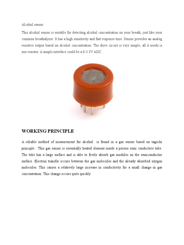 High Sensitivity Alcohol Sensor Guide | PDF | Technology & Engineering