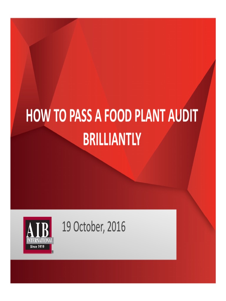 AIB Audit Success Strategies | PDF | Foods | Audit