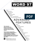 Advanced Features: How To Use Advanced Features of Word 97 How1 August 1999
