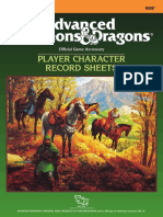 Player Character Record Sheets: Official Game Accessory