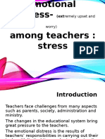 Emotional Distress Among Teachers