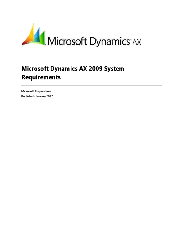 Ax 2009 System Requirements | PDF | Remote Desktop Services | Microsoft ...