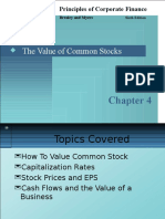 The Value of Common Stocks: Principles of Corporate Finance