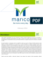 Marico Investor Presentation - Feb14