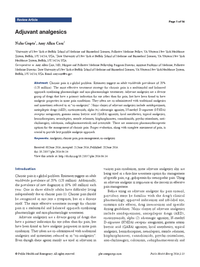 Adjuvant Analgesic | Antidepressant | Analgesic