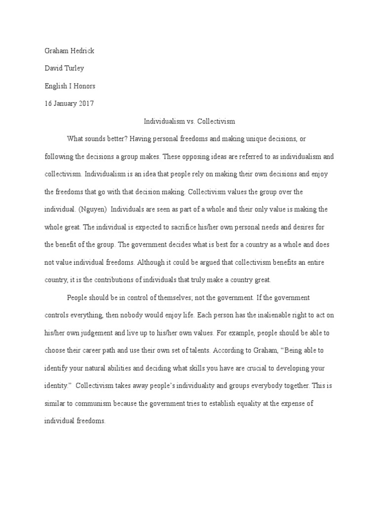 Speech about individuality image