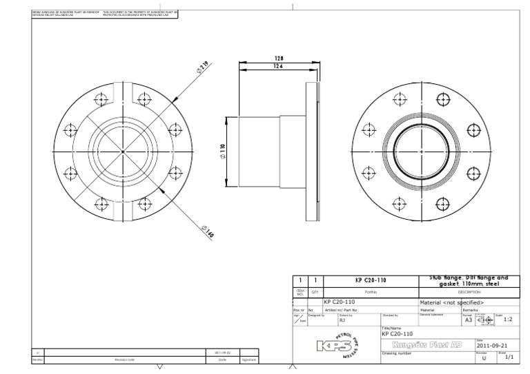 110mm Steel Stub Flange and Gasket | PDF