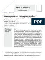 Desarrollo Del Talento Humano Como Factor Clave para El Desarrollo Organizacional, Una Visión Desde Los Líderes de Gestión Humana en Empresas de Bogotá D.C PDF