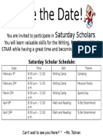 tolmans sat scholars schedule