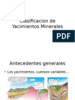 Clasificacion de Yacimientos Minerales