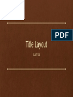 Title Layout Design Guide