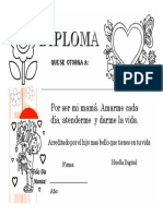 Diploma Dia de La Madre