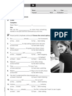 Worksheet 5: Present Perfect Continuous Form Complete