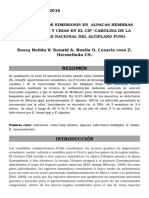 Eimeriosis en Crías de Alpacas