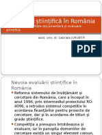 Evaluarea stiintifică in Romania.pptx