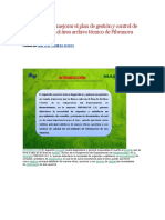 Propuesta para Mejorar El Plan de Gestión y Control de Documentos en El Área Archivo Técnico de Fibranova