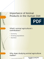 Importance of Animal Products in The Human Diet