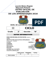 Registro Oficial 2016 Por Bimestre