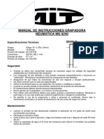 Manual de Instrucciones Grapadora Neumatica MG 9240