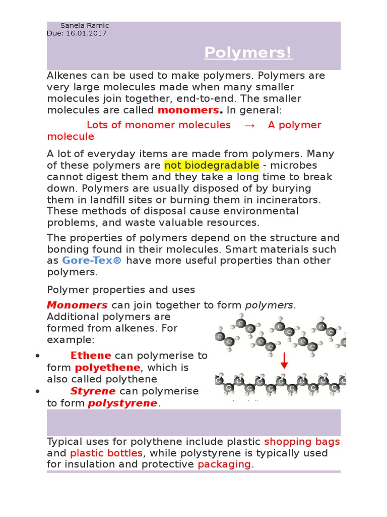 Understanding Polymers and Their Uses | PDF