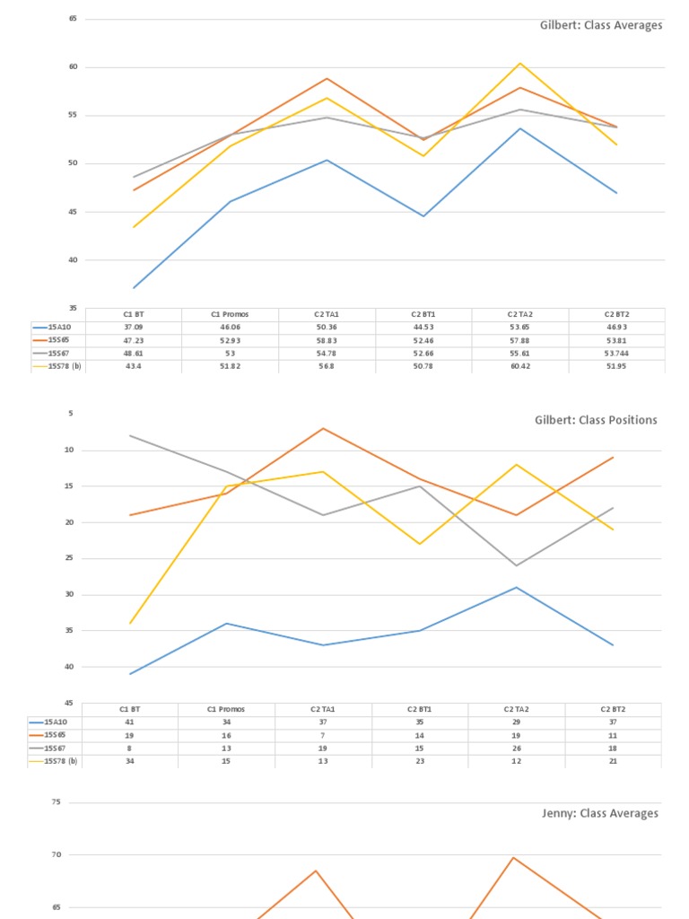 Class Scores and Averages Report | PDF