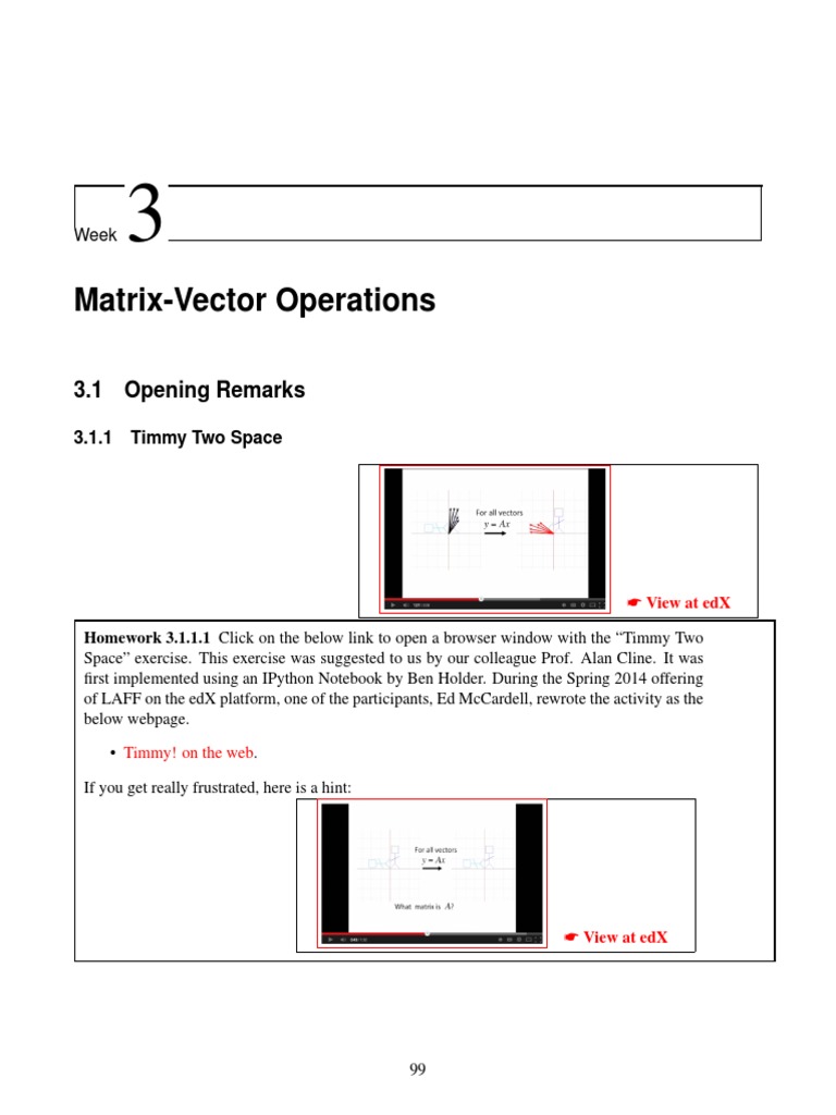 Matrix-Vector Operations Overview | PDF | Matrix (Mathematics) | Linear ...