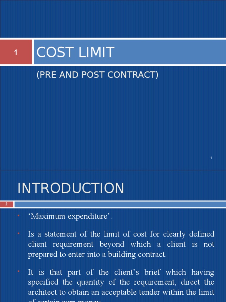 Cost Limit Risk Prices