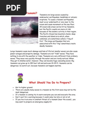 What Is A Tsunami Tsunami Earthquakes