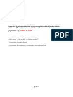 Influence of Father Involvement On Psychological Well-Being and Academic Performance of