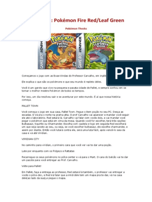 Detonado Pokemon Fire Red, PDF