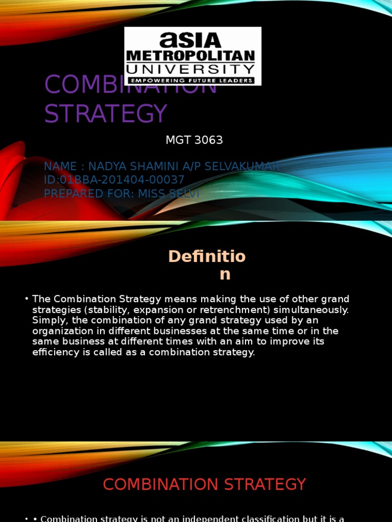 Combination Strategy Economies Business