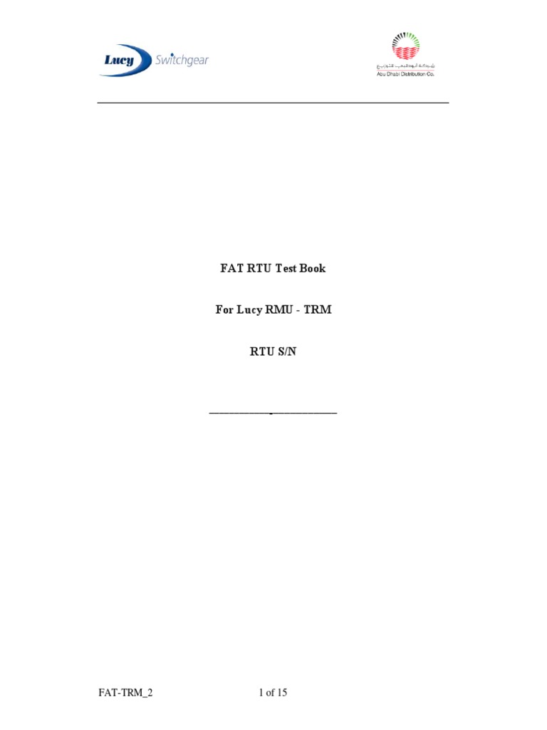 RTU Factory Acceptance Test Guide | PDF | Verification And Validation ...