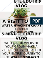 5 Minute Edutrip Vlog - Water Hyacinth