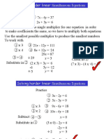 Simultaneous Equations Harder Algebraic