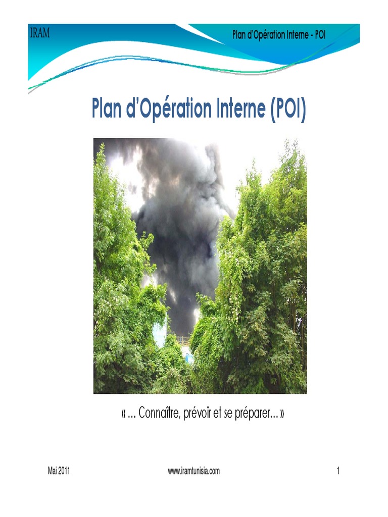 Plan d'Opération Interne (POI) 2023 | PDF | Risque | Bien-être