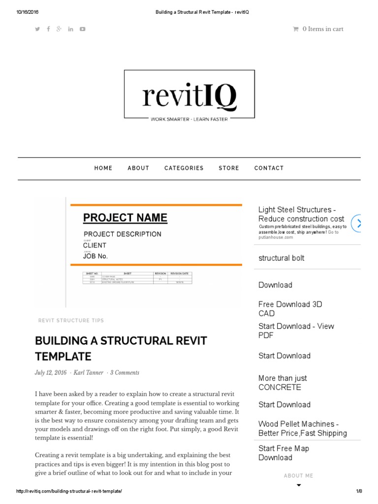 Create a Structural Revit Template | PDF