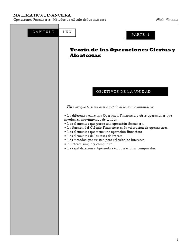 Guía de Matemática Financiera | PDF | Interés | Finanzas Matemáticas