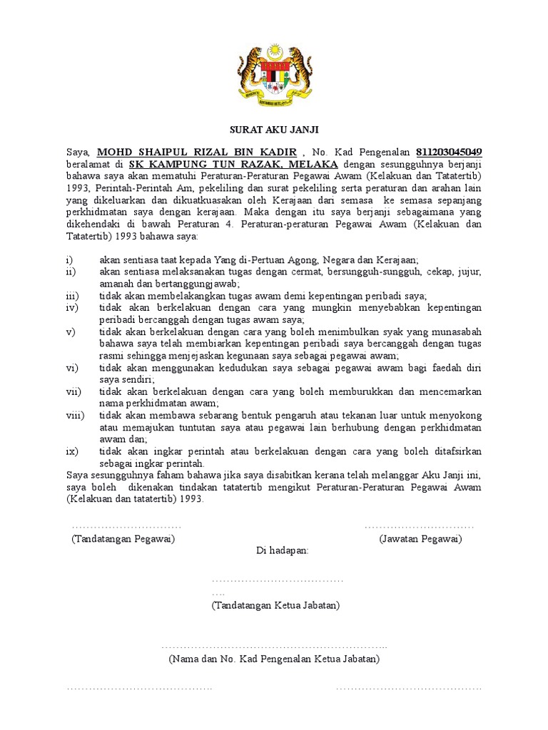 6 - Surat Aku Janji  PDF