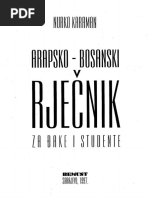 Arapsko-Bosanski Rjecnik Za Djake I Studente PDF